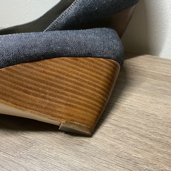 NINE WEST Denim Wedge Shoes - Picture 9 of 13